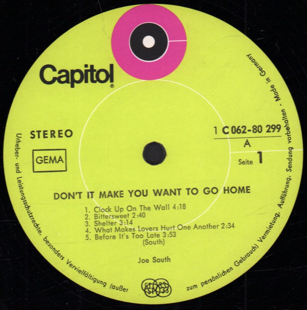 Joe South - Don't It Make You Want To Go Home - Lp