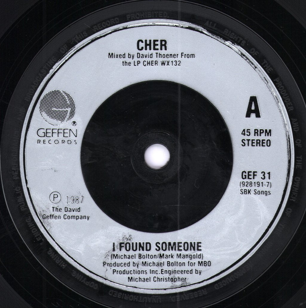 Cher - I Found Someone - 7 Inch