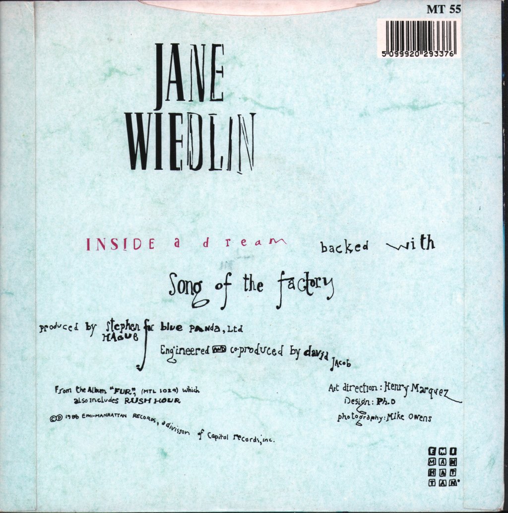 Jane Wiedlin - Inside A Dream - 7 Inch