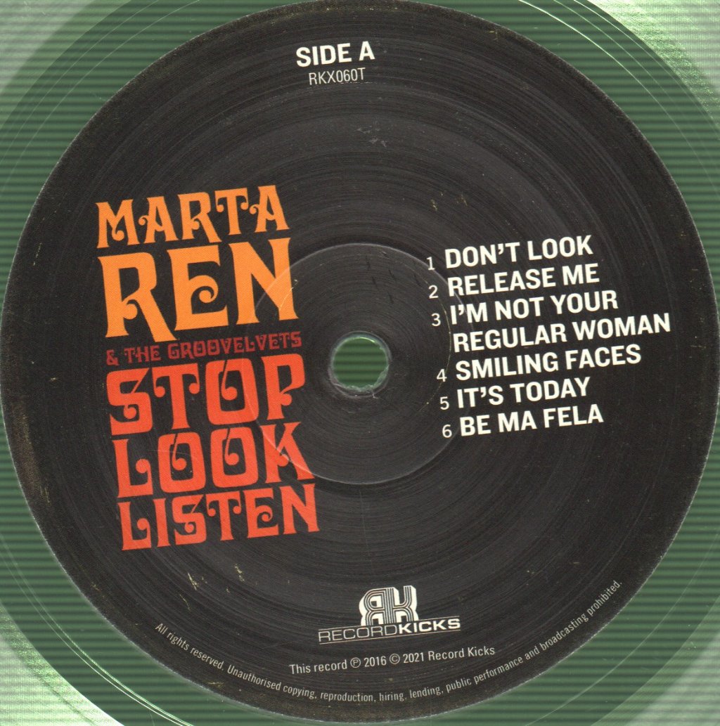 Marta Ren & The Groovelvets - Stop Look Listen - Lp