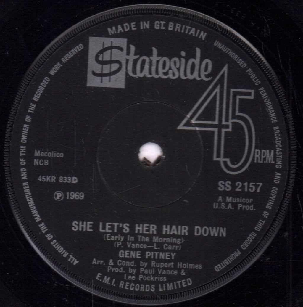 Gene Pitney - She Let's Her Hair Down (Early In The Morning) - 7 Inch