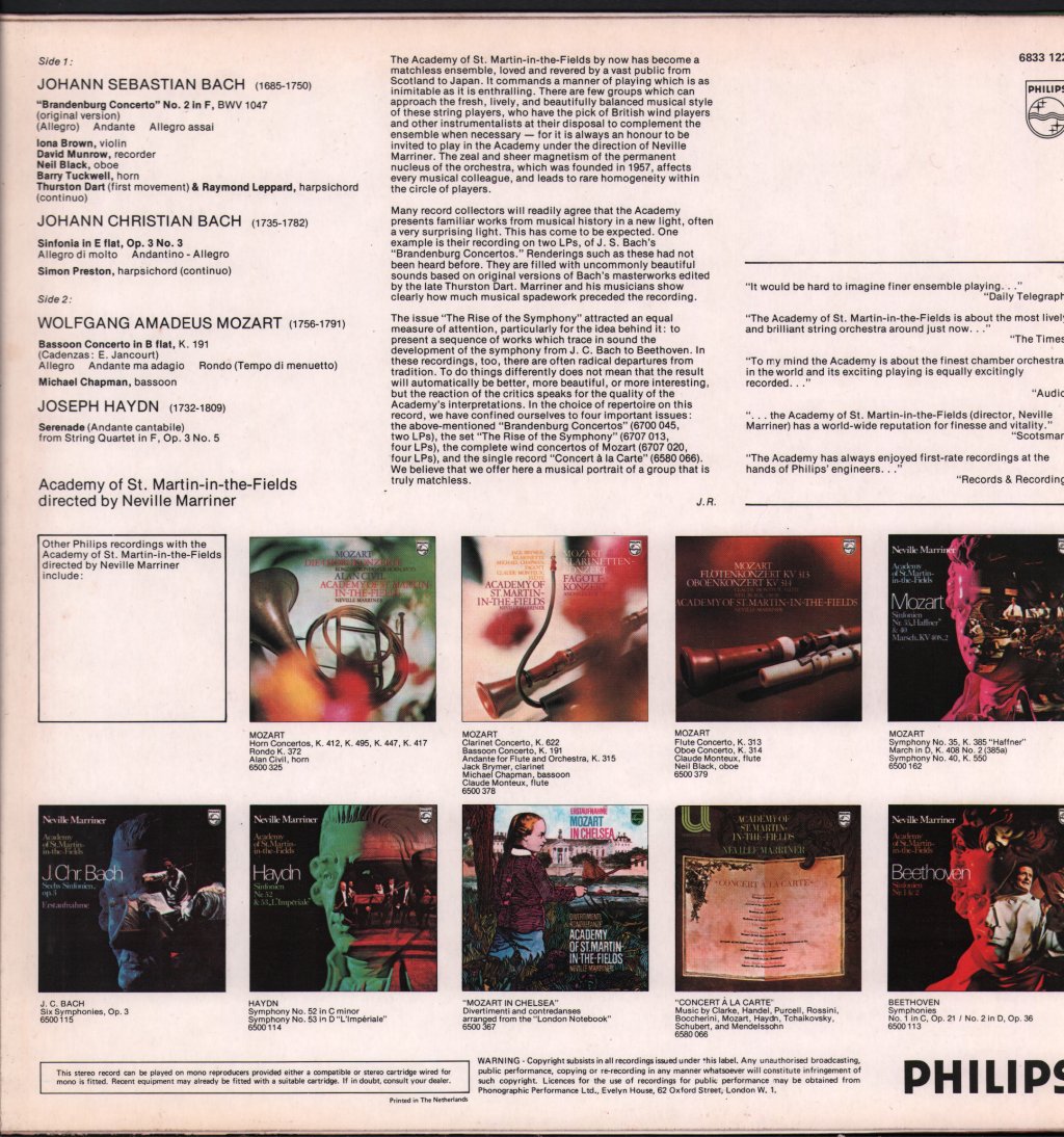 Neville Marriner / Academy Of St. Martin In The Fields - Academy Con Amore - Lp