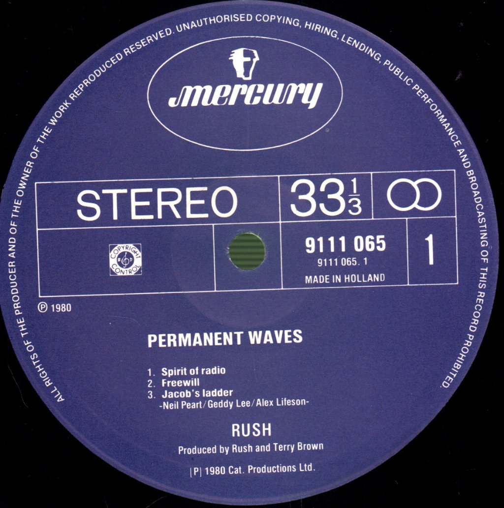 Rush - Permanent Waves - Lp