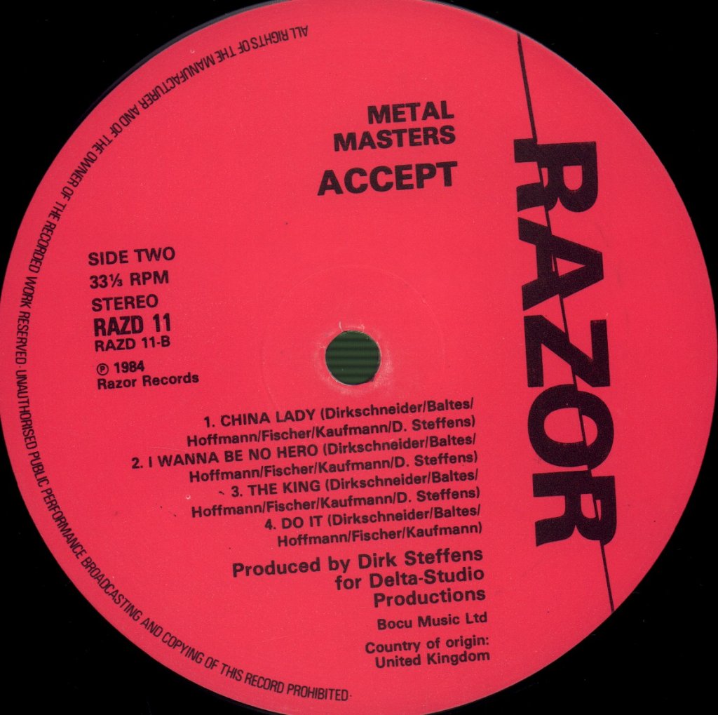 Accept - Metal Masters - Double Lp