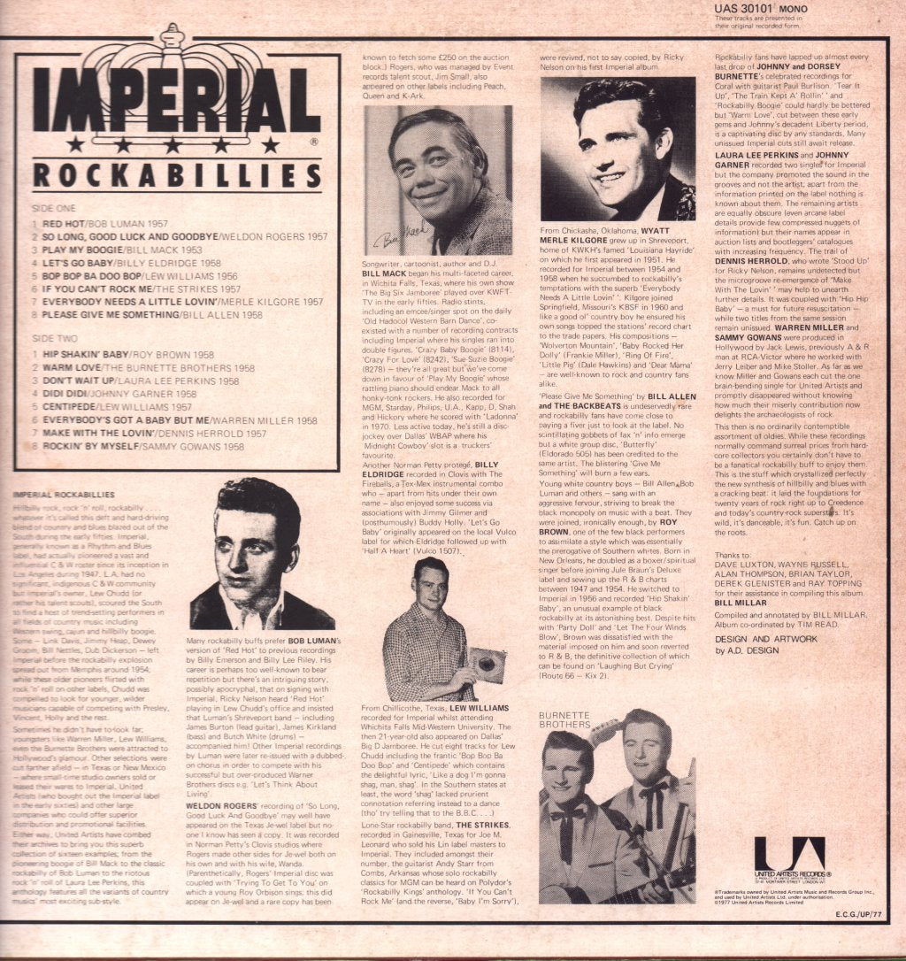 Various Artists - Imperial Rockabillies - Lp