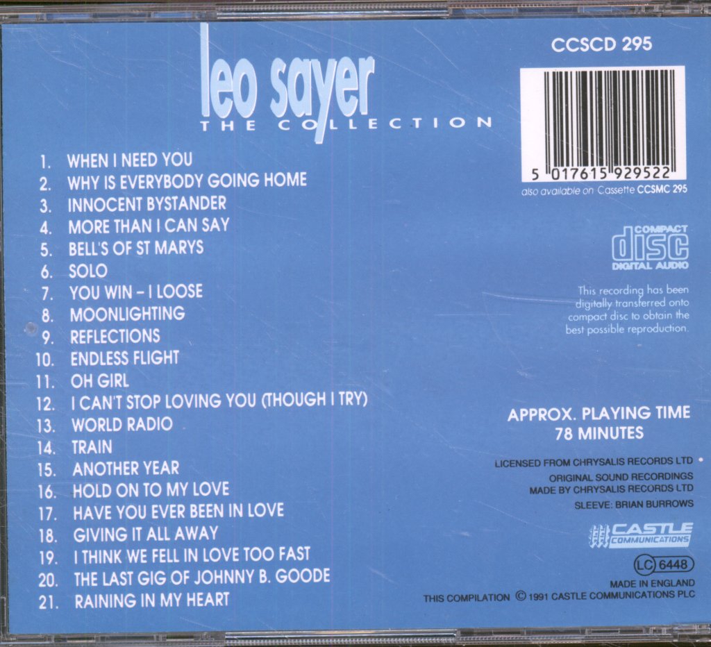 Leo Sayer - Collection - Cd