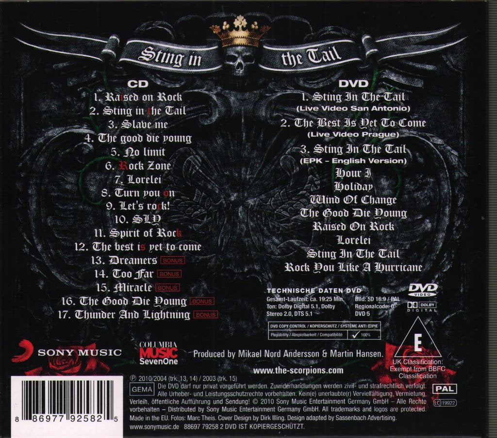 Scorpions - Sting In The Tail - Cd/Dvd