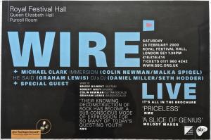 Wire (New Wave Group) - Royal Festival Hall - Poster