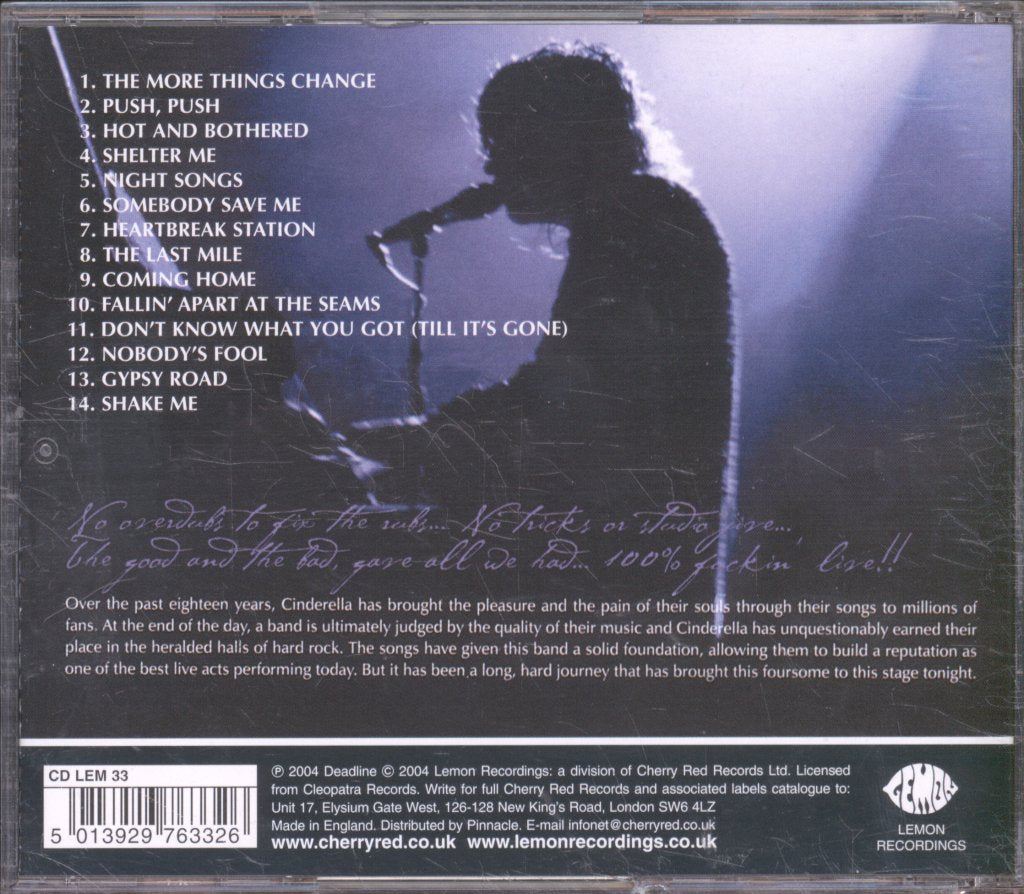 Cinderella - Live From The Gypsy Road - Cd