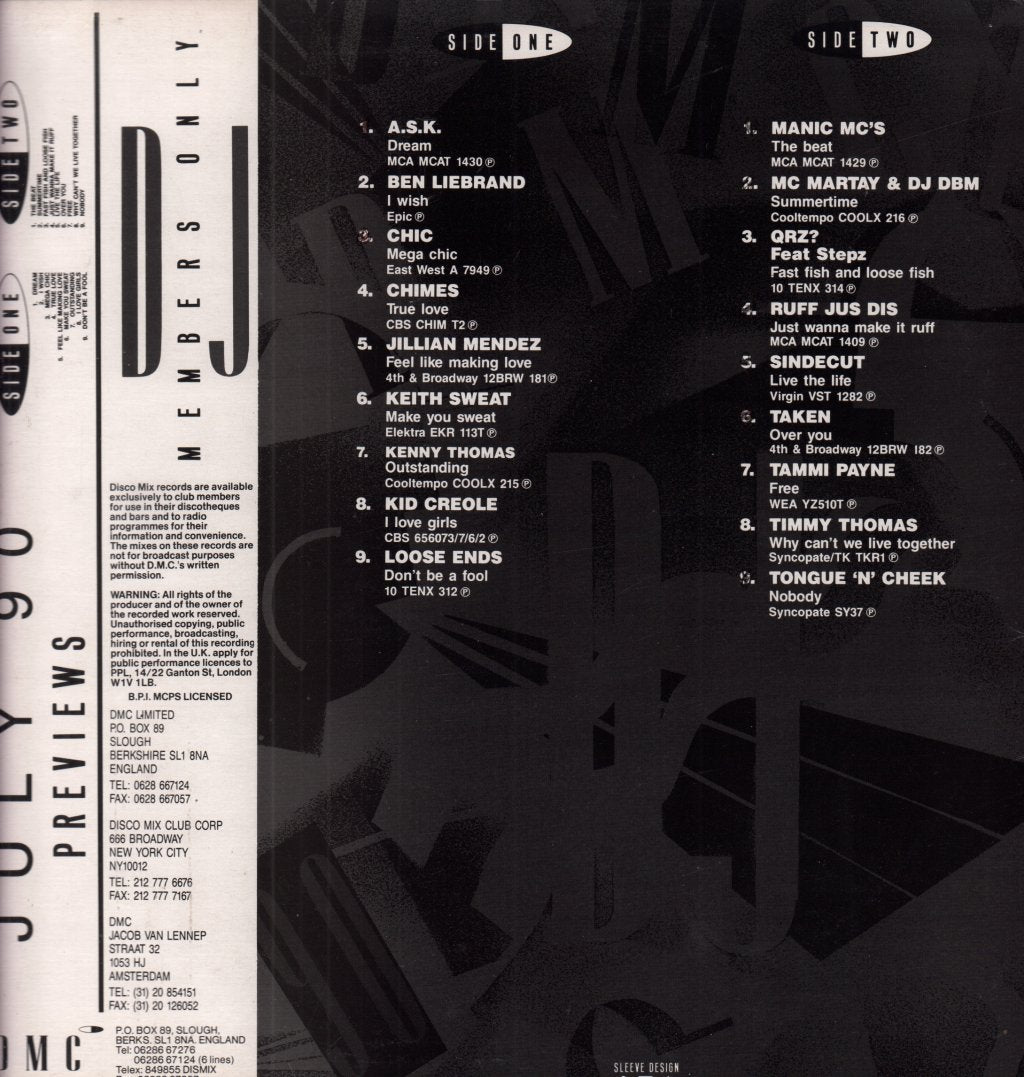Various Artists - July 90 Previews - Lp