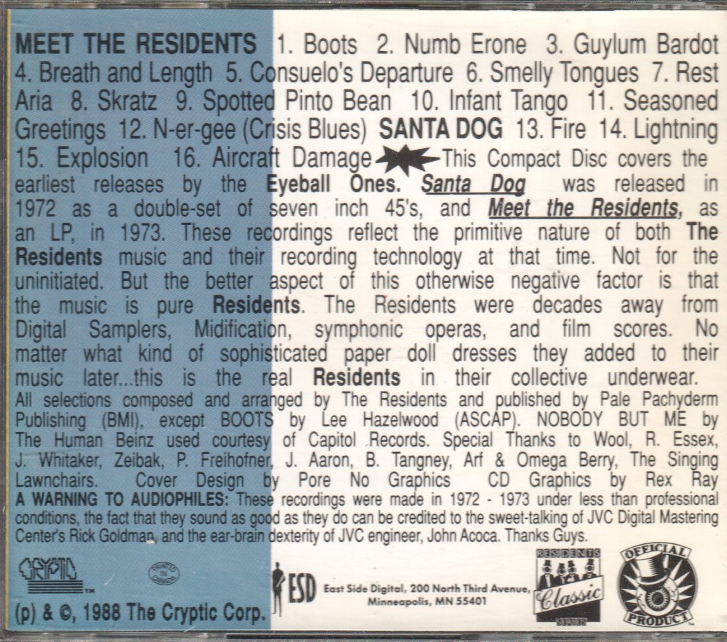 Residents - Meet The Residents - Cd