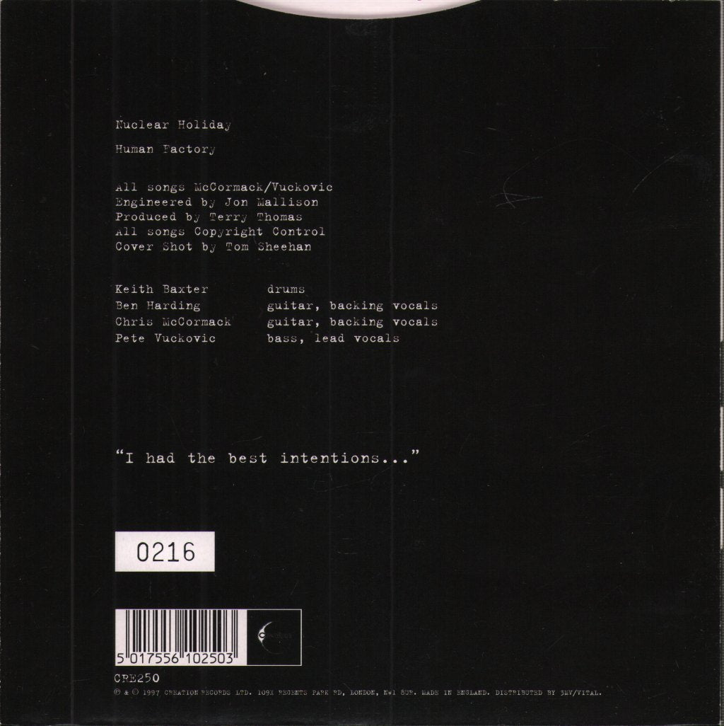 3 Colours Red - Nuclear Holiday - 7 Inch