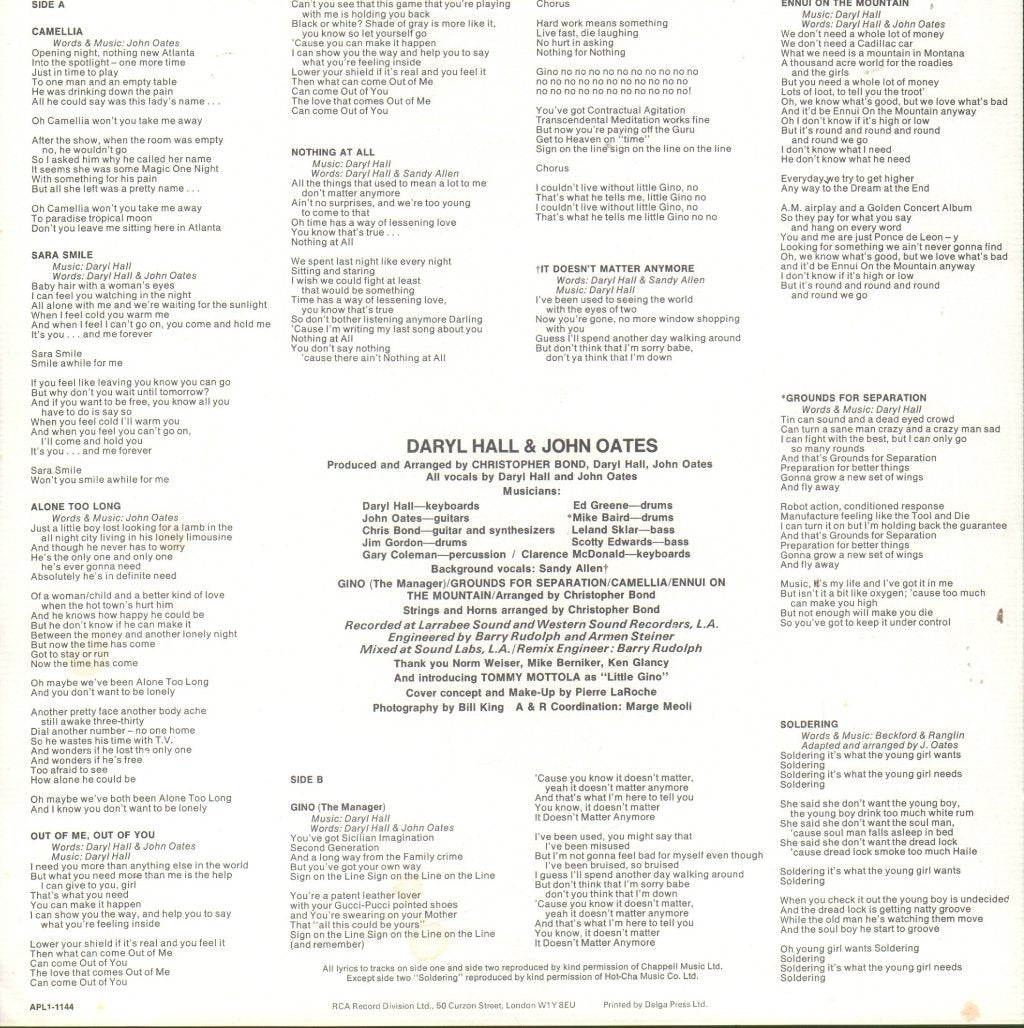 Daryl Hall And John Oates - Daryl Hall And John Oates - Lp