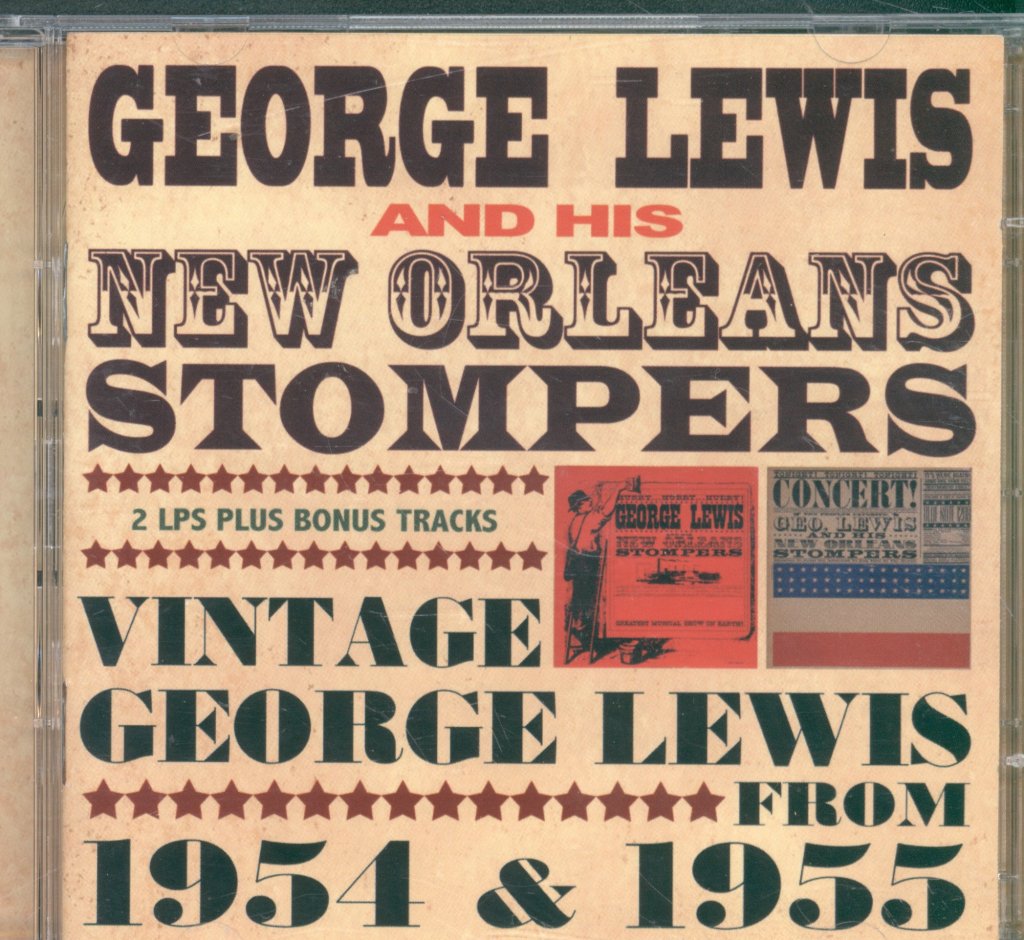 George Lewis And His New Orleans Stompers - Vintage George Lewis 1945 & 1955 - Double Cd