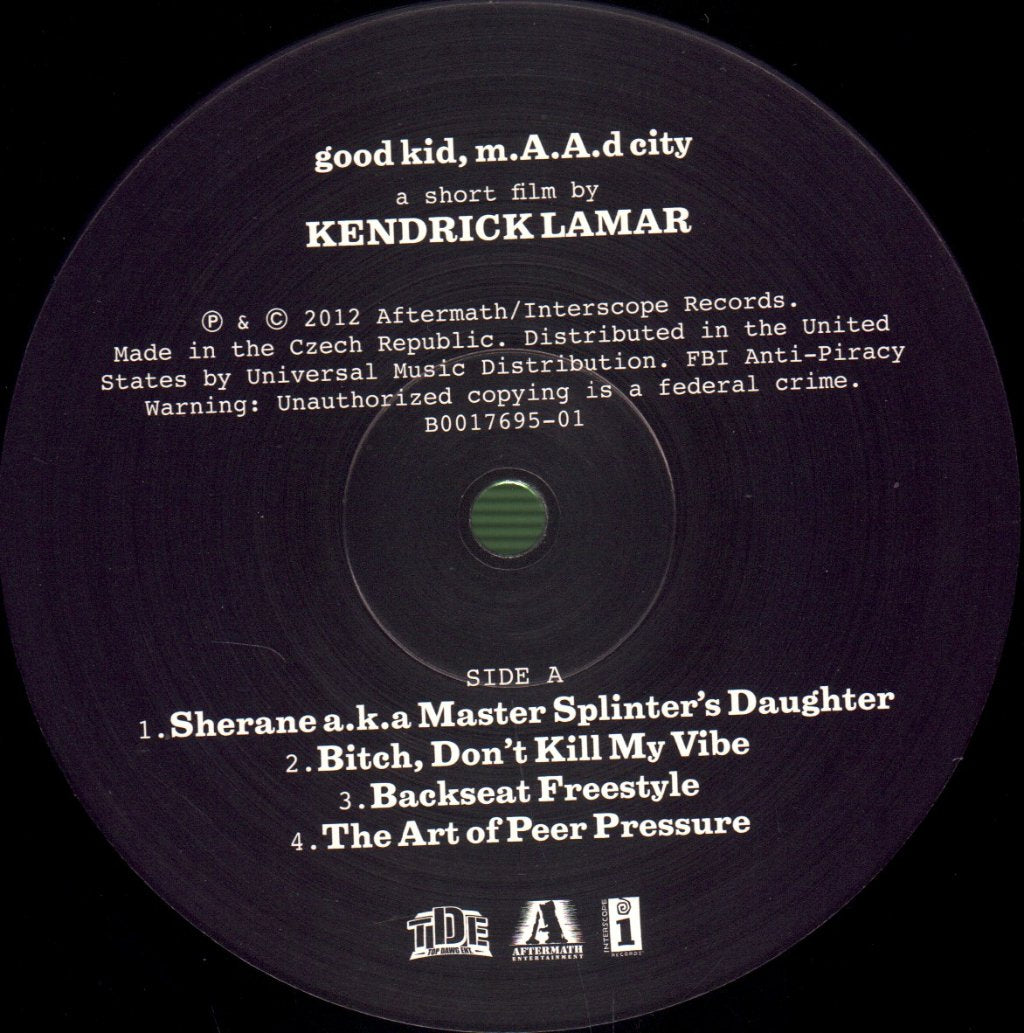 Kendrick Lamar - Good Kid M.a.a.d City - Double Lp