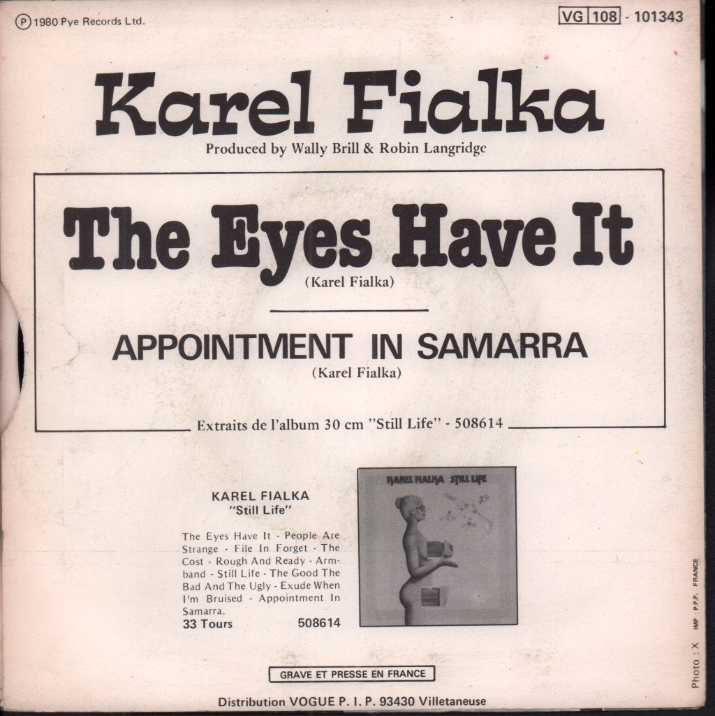 Karel Fialka - Eyes Have It - 7 Inch