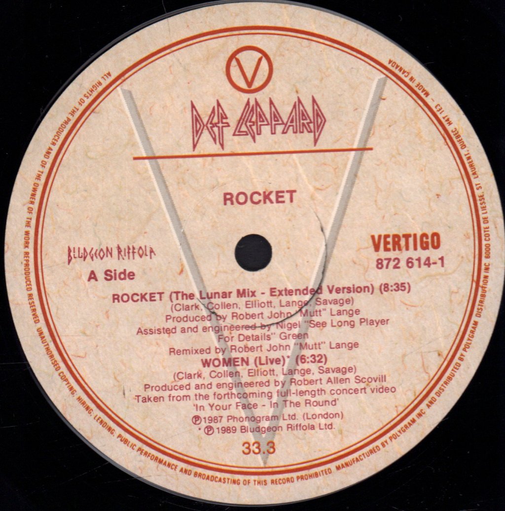 Def Leppard - Rocket - 12 Inch