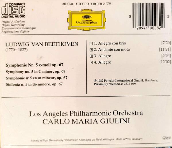Los Angeles Philharmonic Orchestra, Carlo Maria Giulini - Beethoven - Symphony No. 5 - Cd