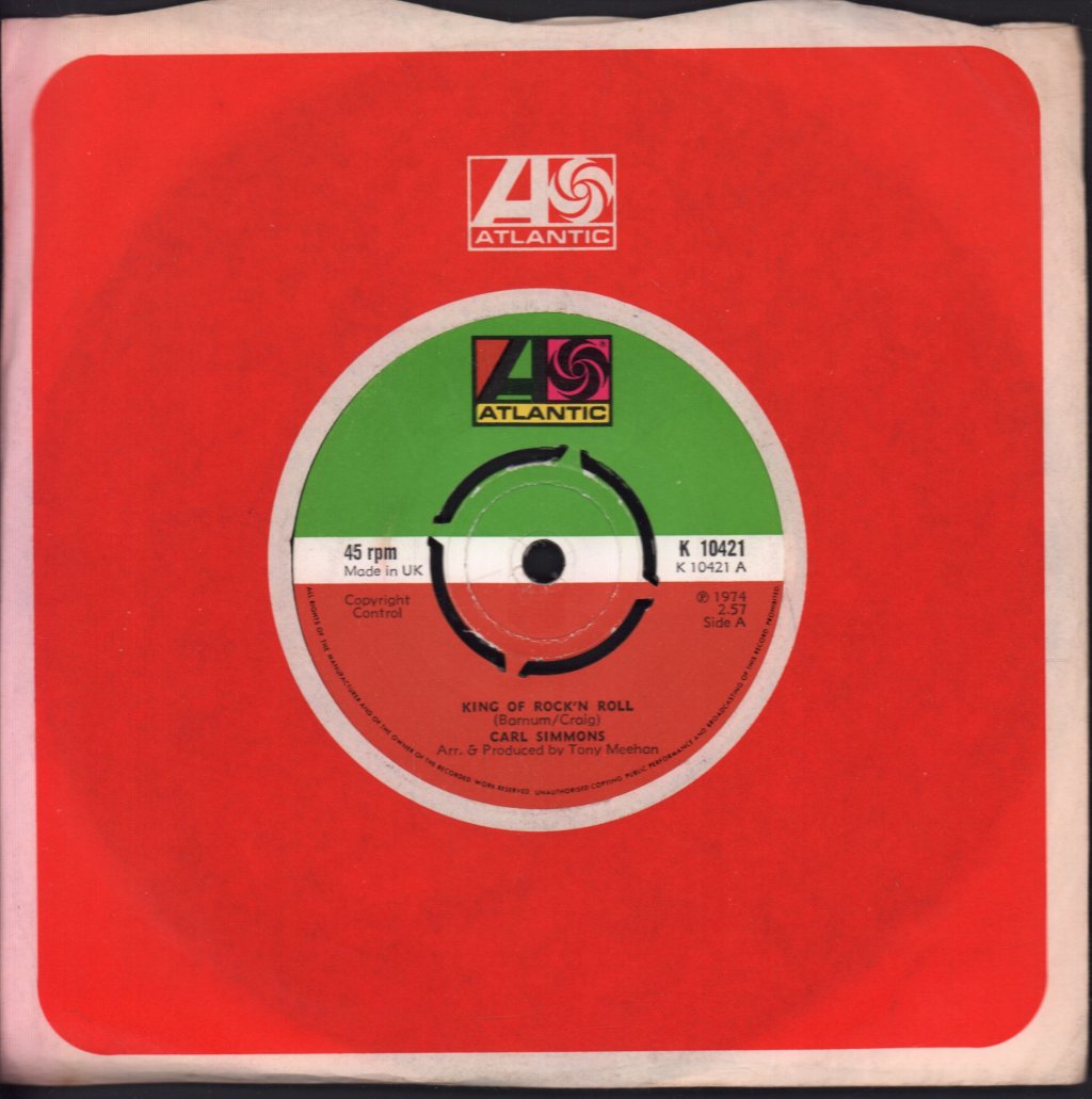 Carl Simmons - King Of Rock 'N Roll - 7 Inch