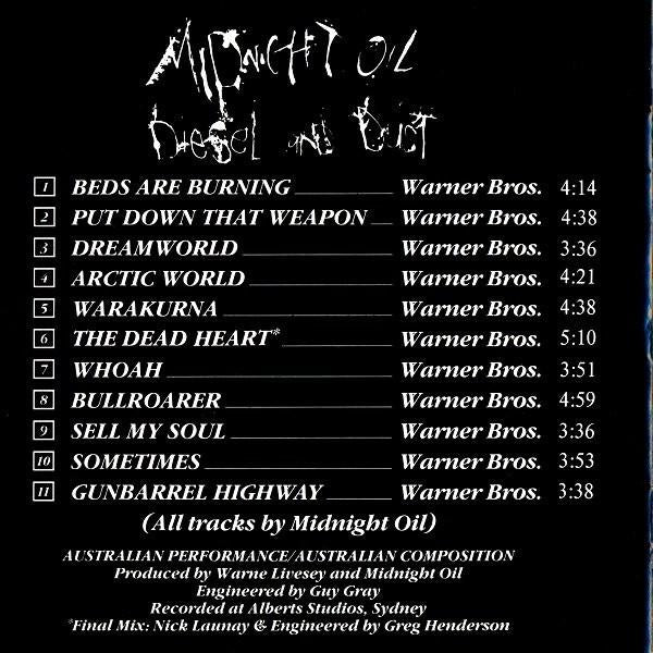 Midnight Oil - Diesel And Dust - Cd