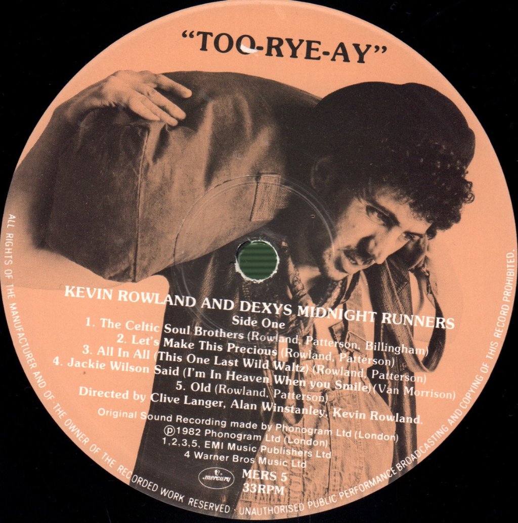 Dexys Midnight Runners - Too Rye Ay - Lp