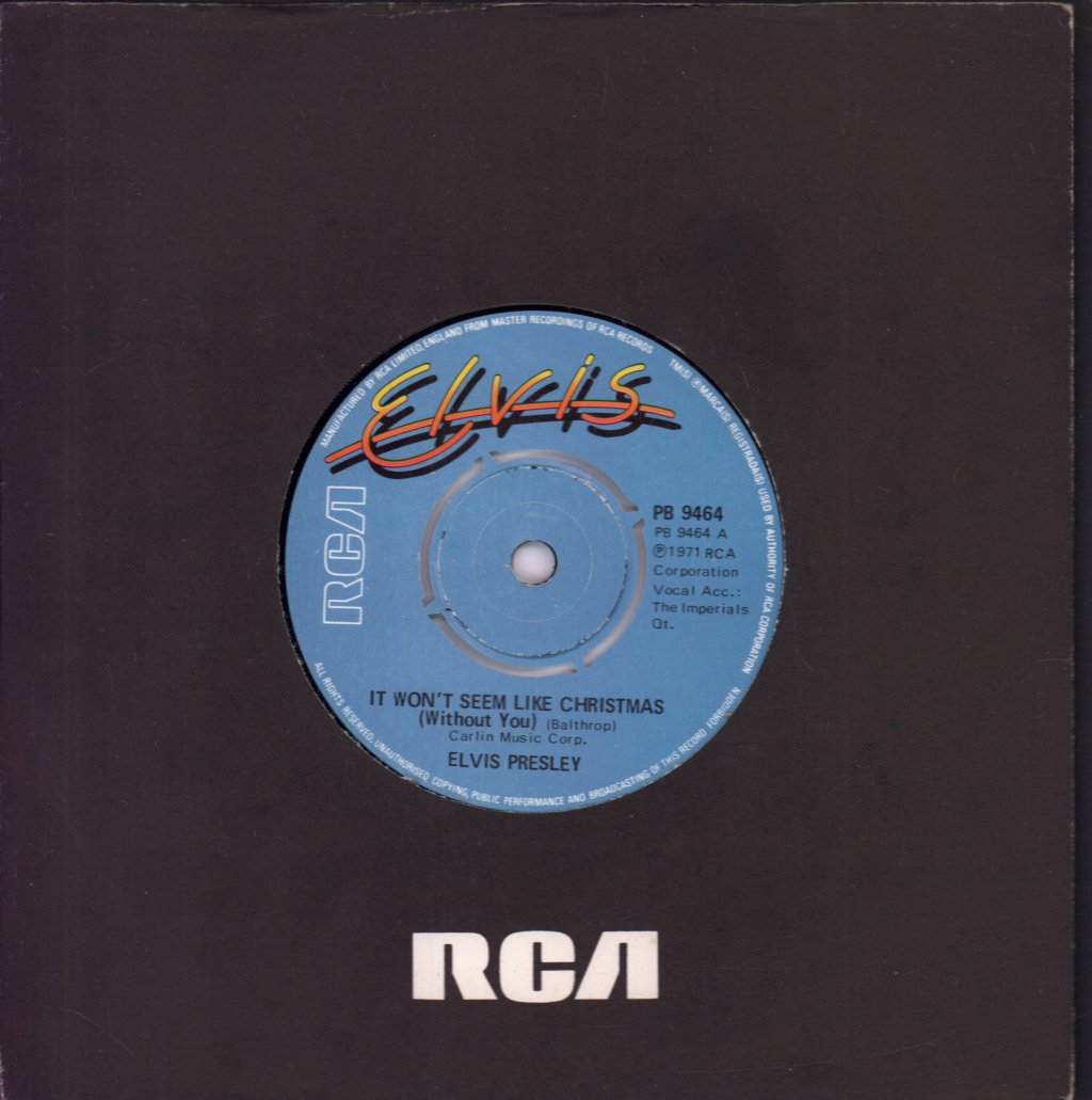 Elvis Presley - It Won't Seem Like Christmas - 7 Inch