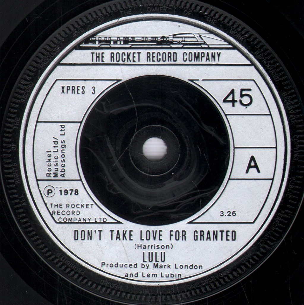 Lulu - Don't Take Love For Granted - 7 Inch