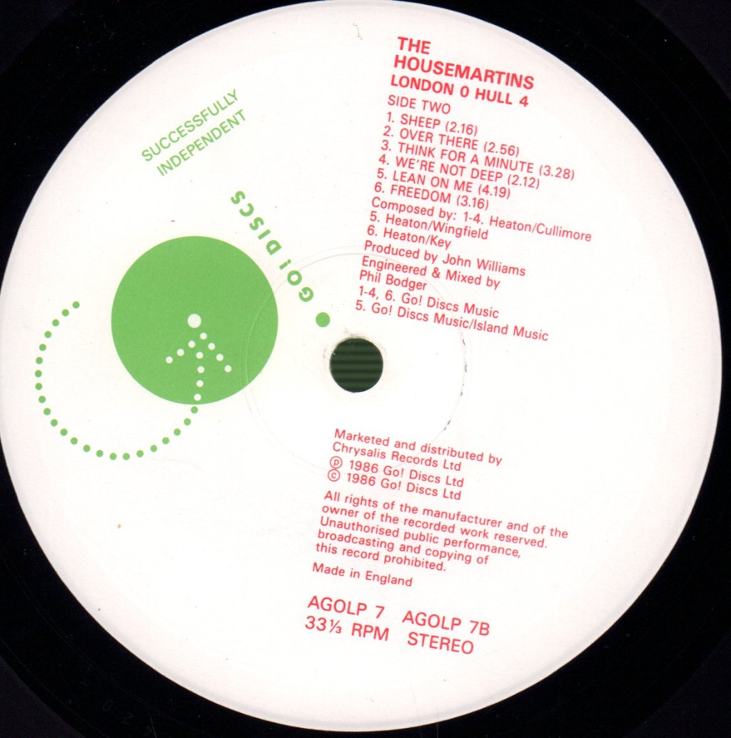 Housemartins - London 0 Hull 4 - Lp