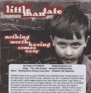 Little Man Tate - Nothing Worth Having Comes Easy - Cd
