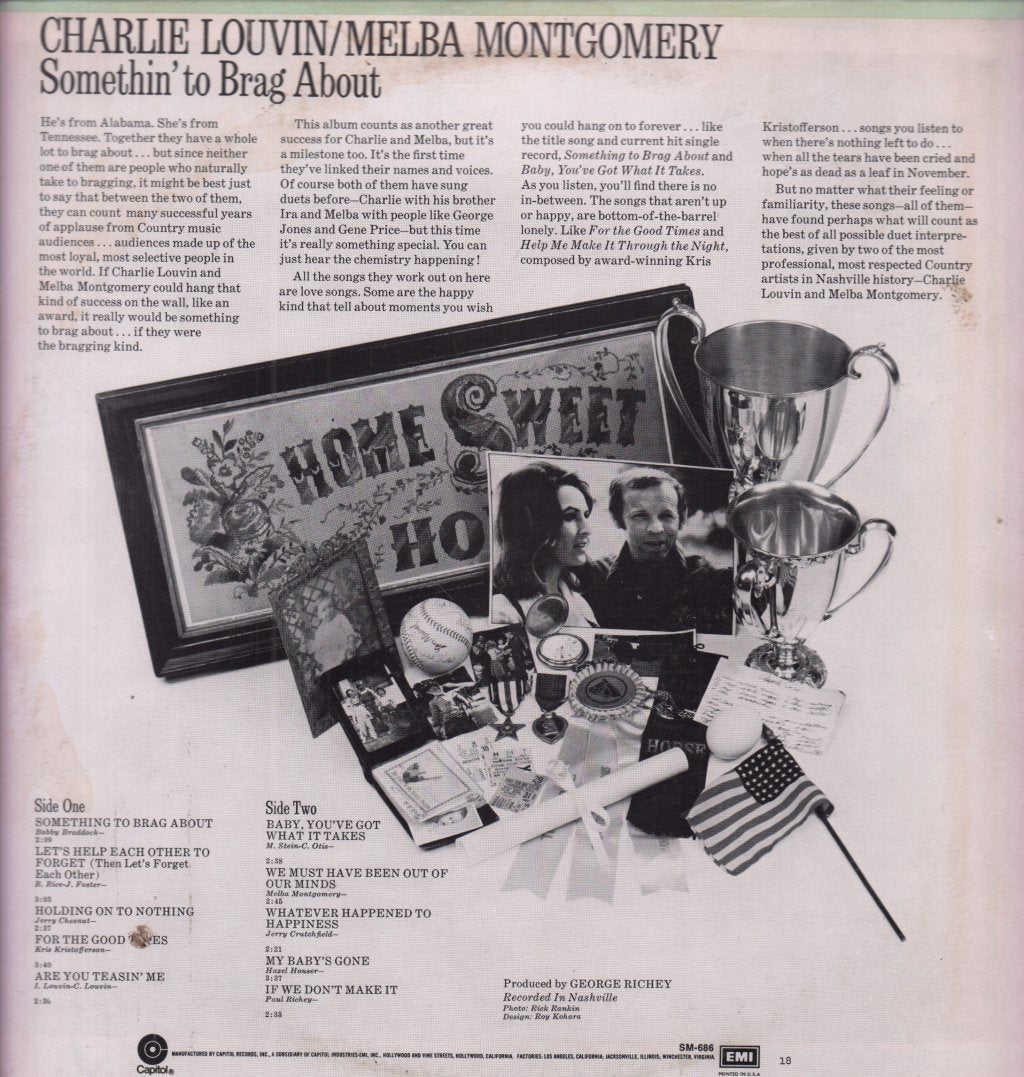 Charlie Louvin - Somethin' To Brag About - Lp