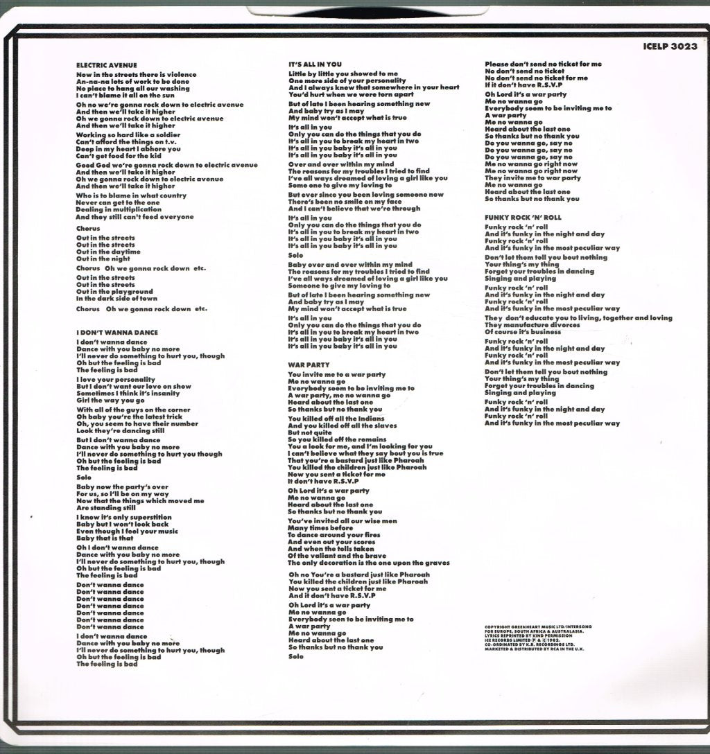 Eddy Grant - Killer On The Rampage - Lp