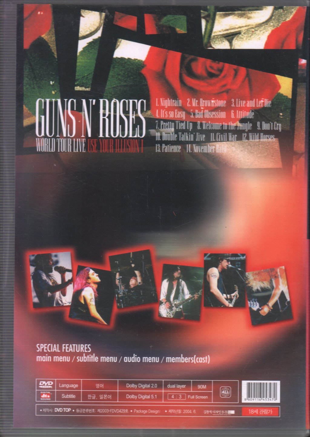 Guns N' Roses - World Tour Live: Use Your Illusion I - Dvd