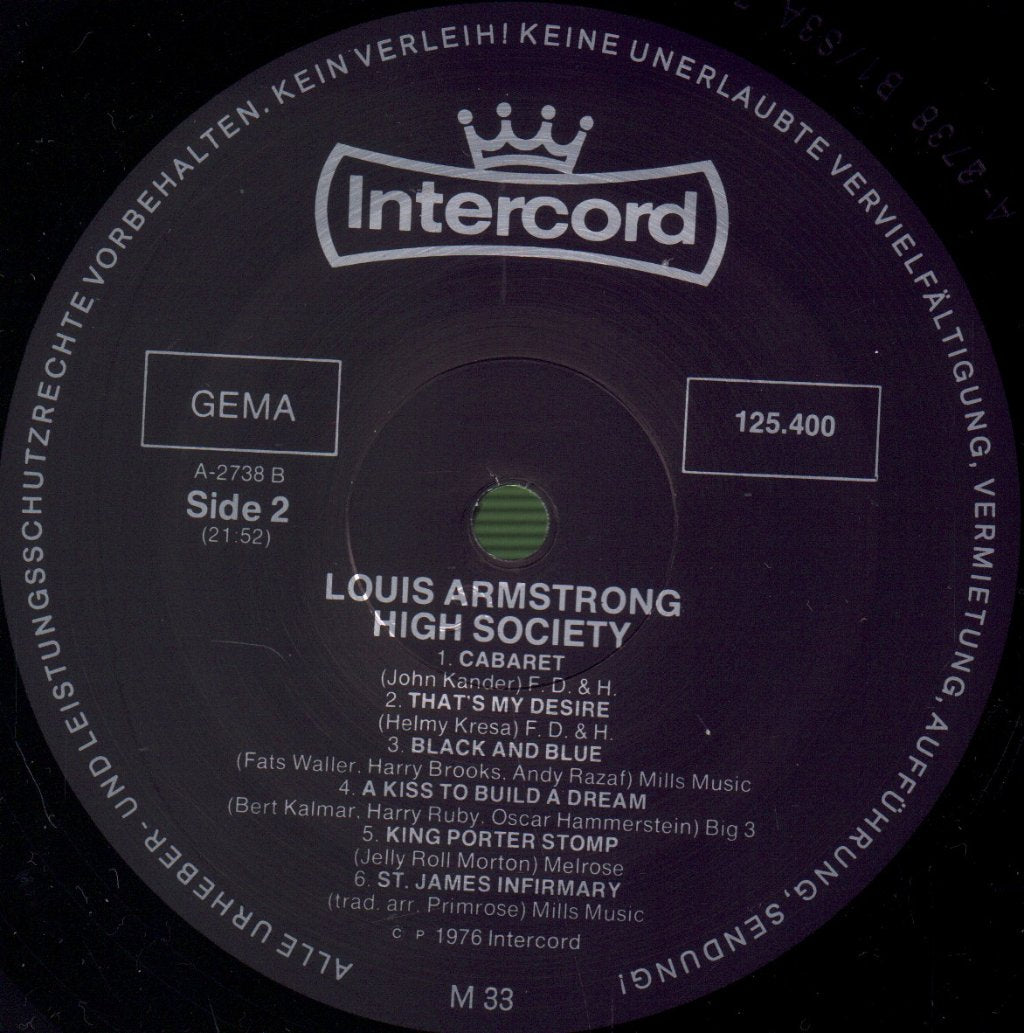 Louis Armstrong - High Society - Lp