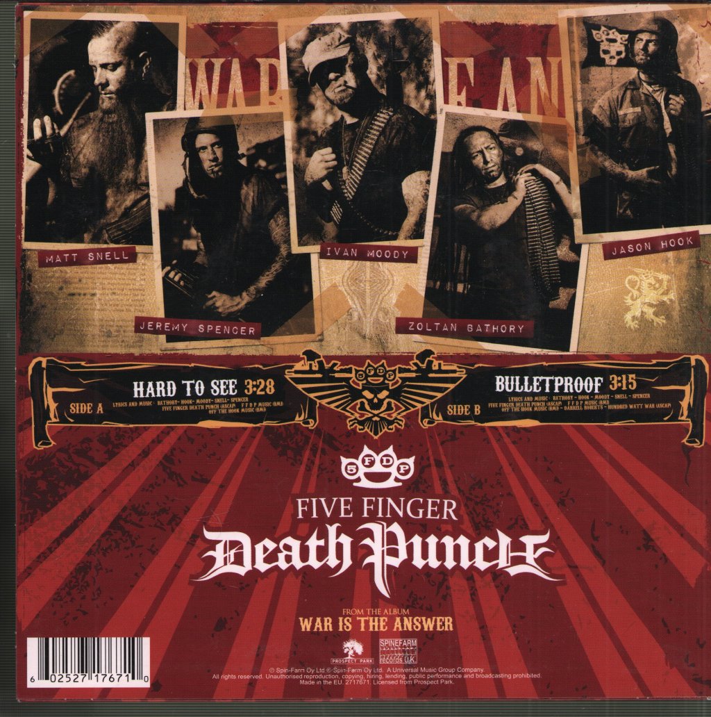 Five Finger Death Punch - Hard To See - 7 Inch