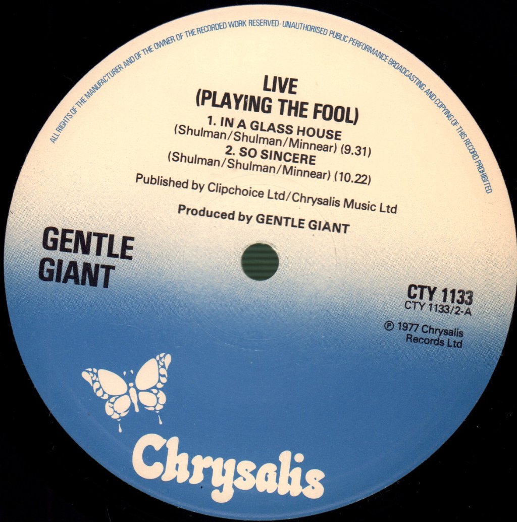 Gentle Giant - Playing The Fool (Live) - Double Lp