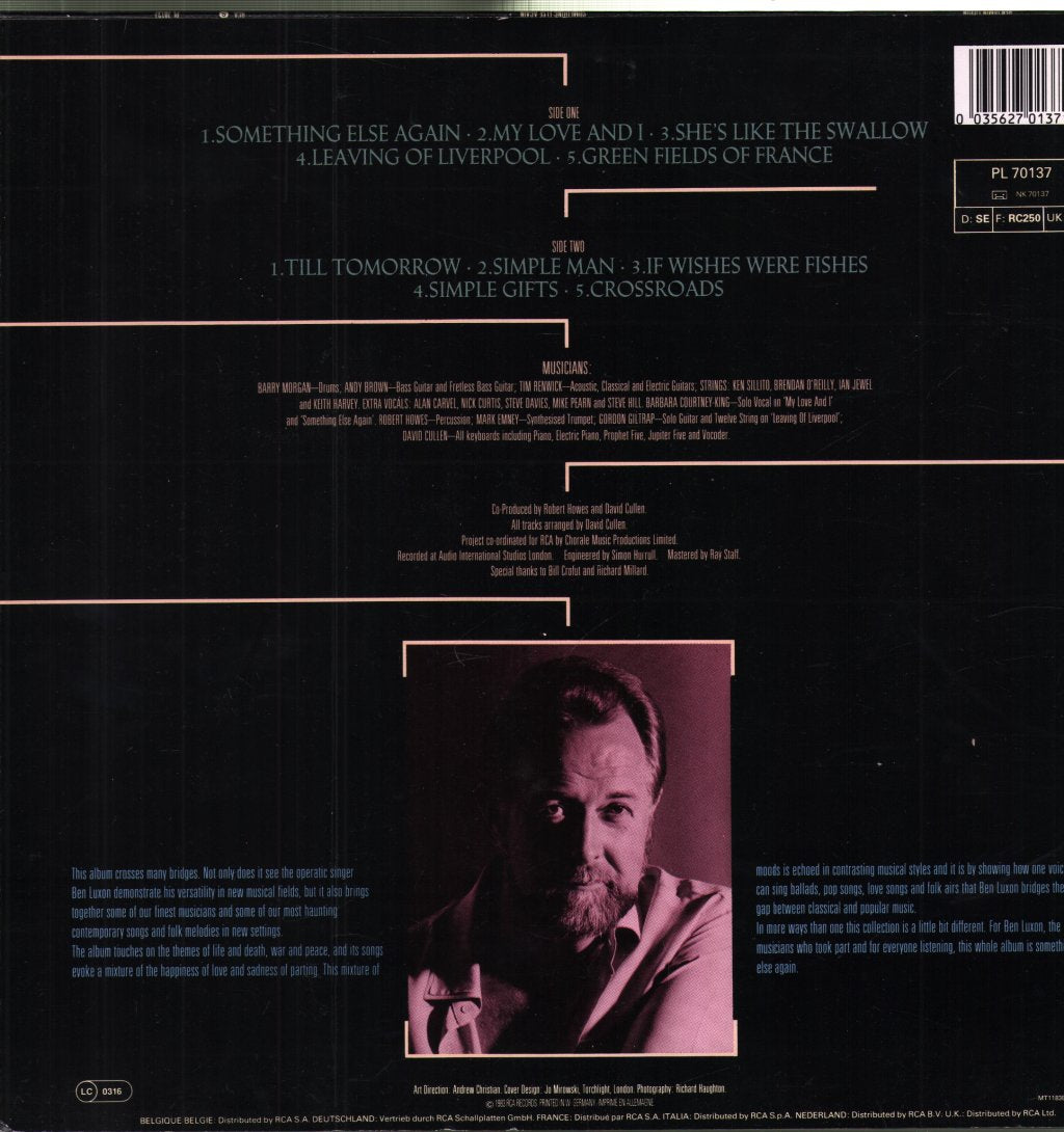 Benjamin Luxon - Something Else Again - Lp