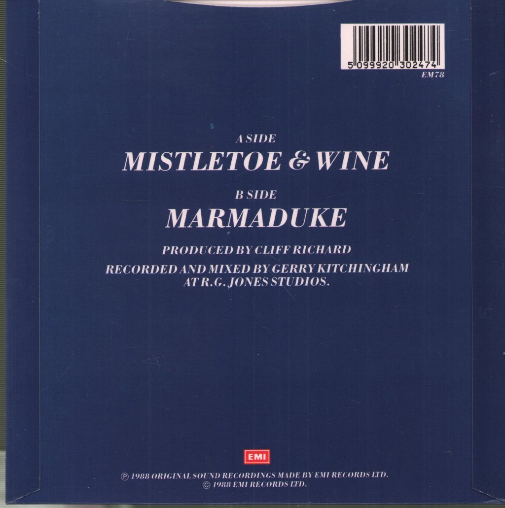 Cliff Richard - Mistletoe & Wine - 7 Inch