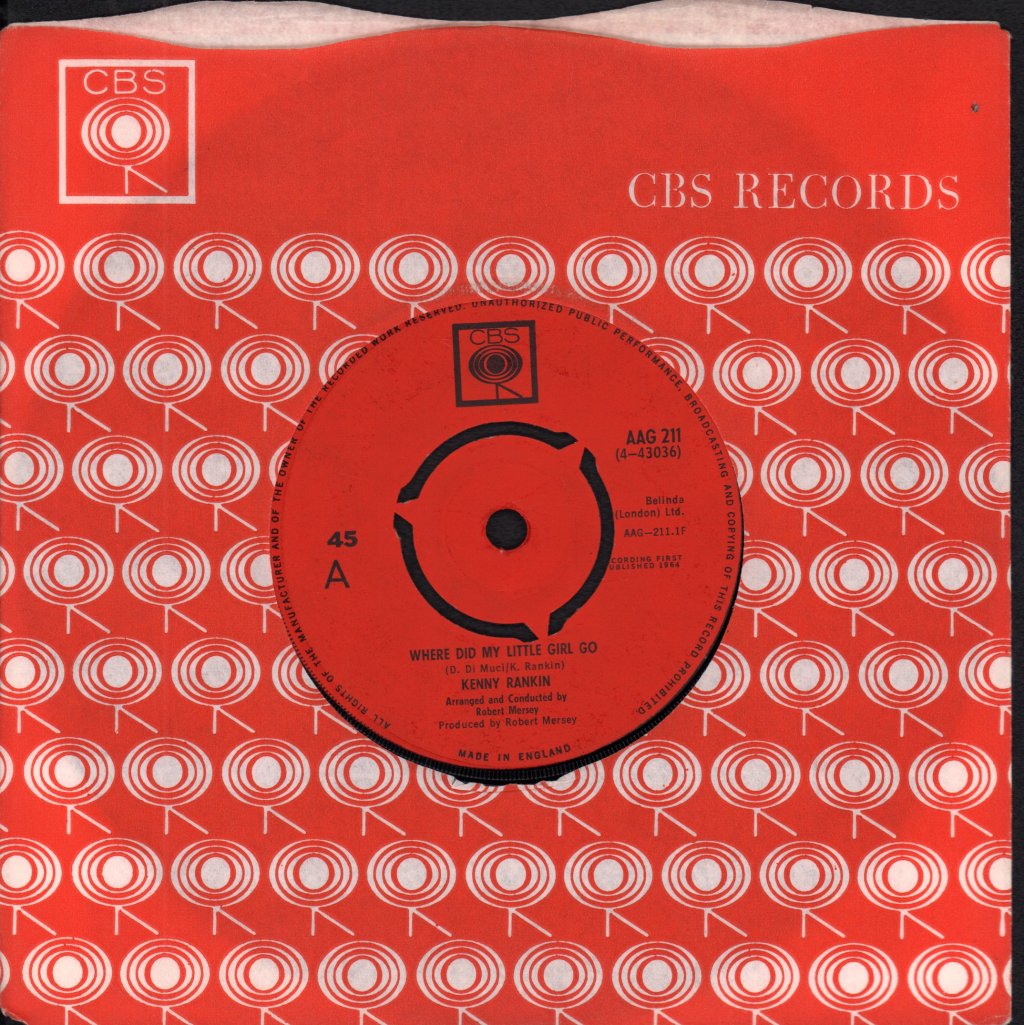 Kenny Rankin - Where Did My Little Girl Go - 7 Inch