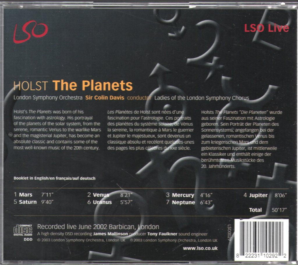 Gustav Holst - Planets - Cd