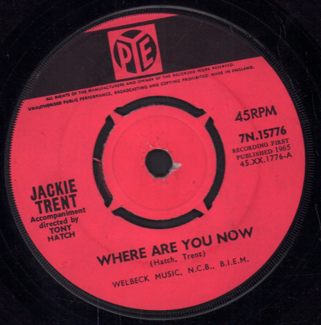 Jackie Trent - Where Are You Now - 7 Inch