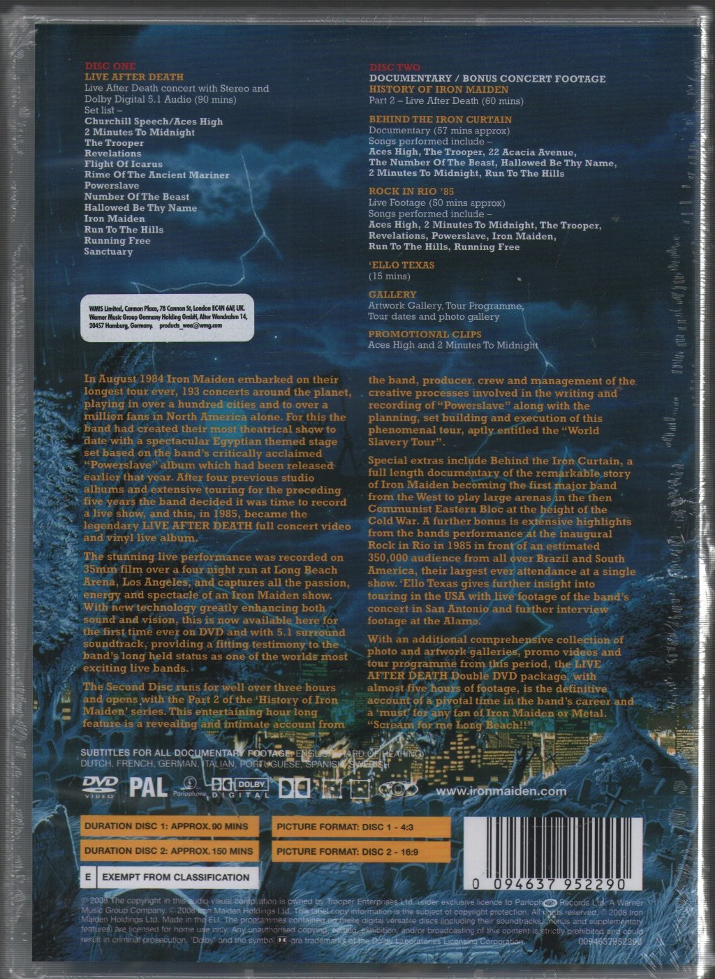 Iron Maiden - Live After Death - Double Dvd