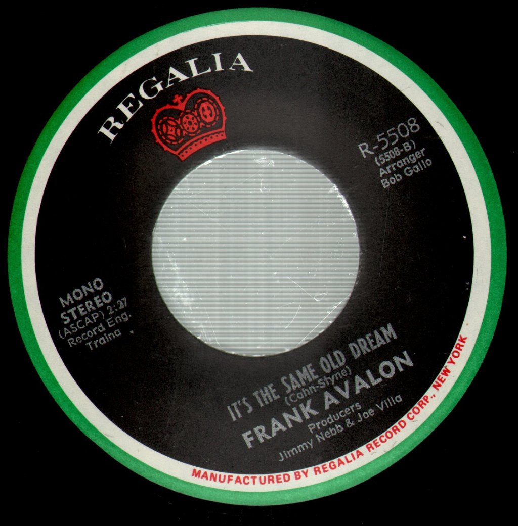 Frank Avalon - I'm In The Mood For Love - 7 Inch