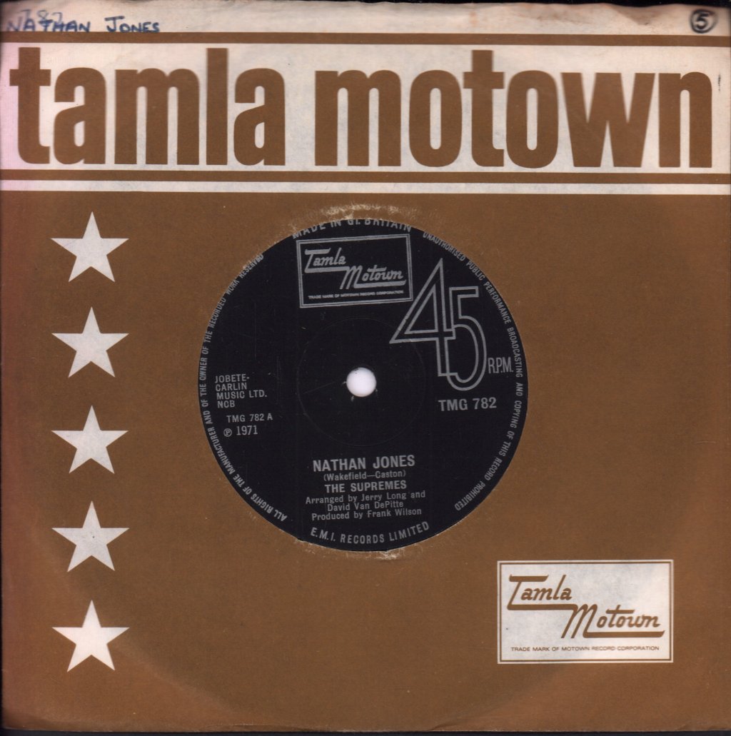 Supremes - Nathan Jones - 7 Inch