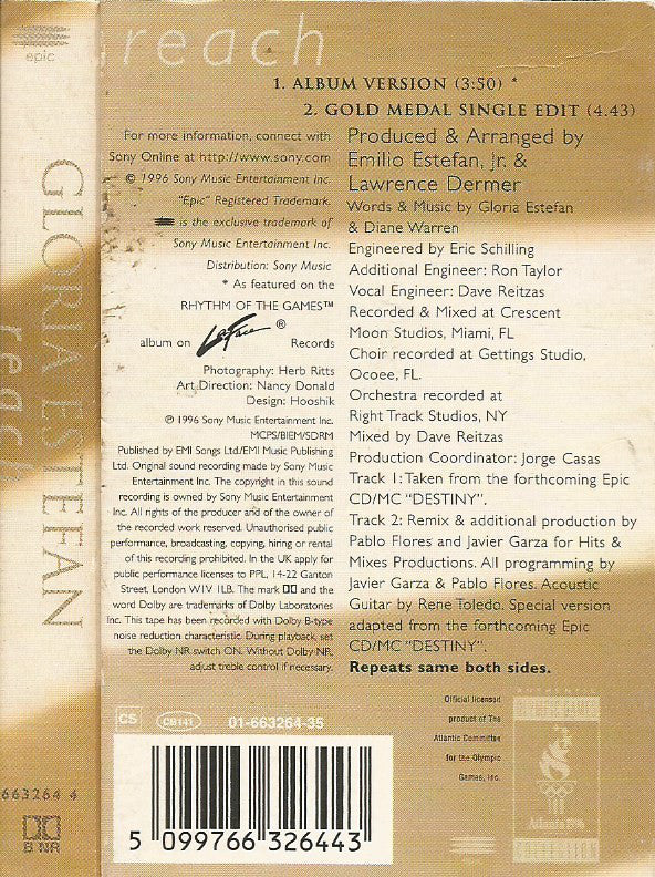 Gloria Estefan - Reach - Cassette