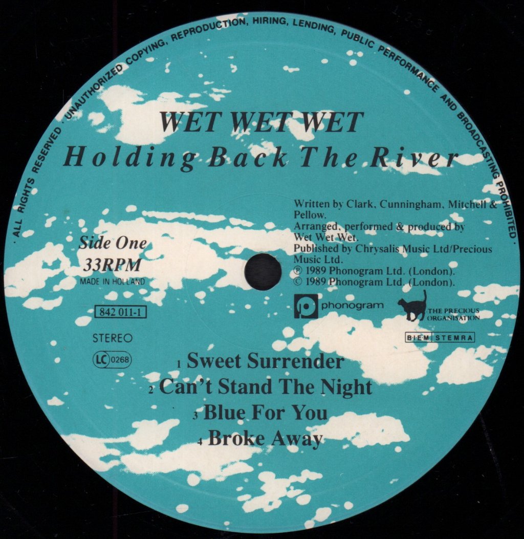 Wet Wet Wet - Holding Back The River - Lp