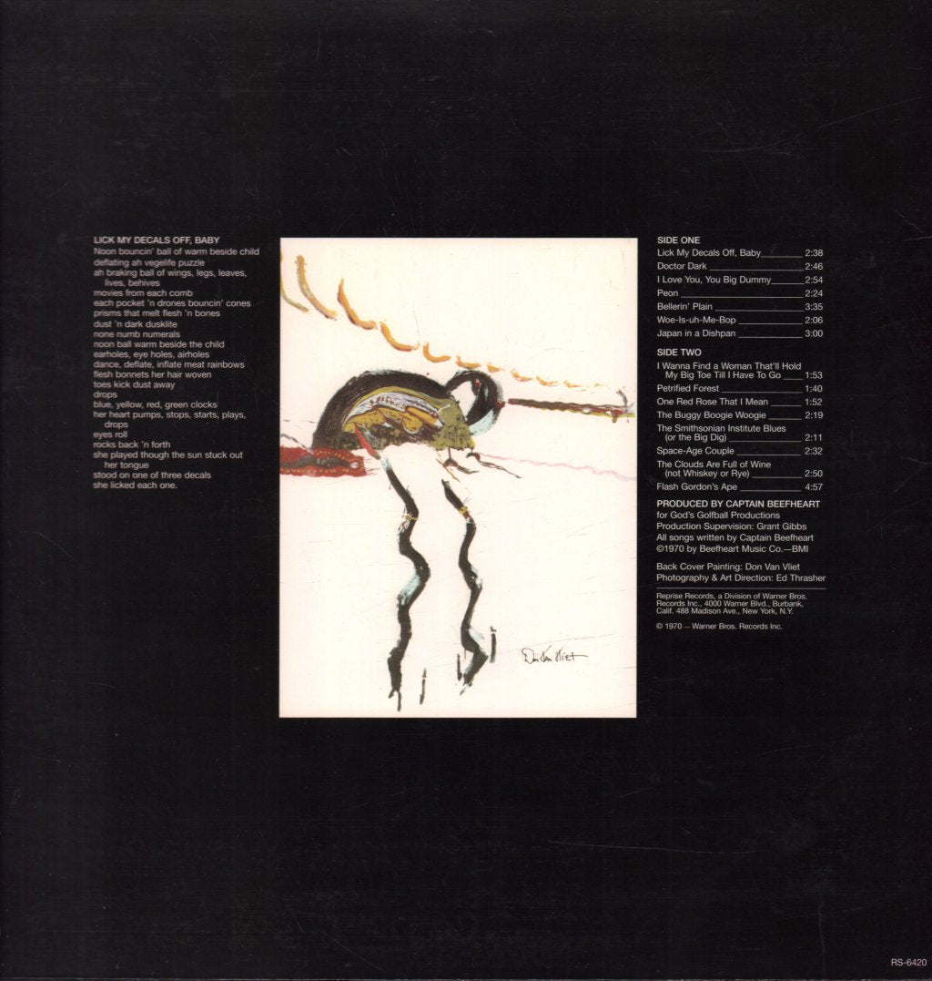 Captain Beefheart And His Magic Band - Lick My Decals Off Baby - Lp