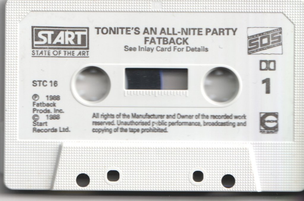 Fatback Band - Tonite's An All-Nite Party - Cassette