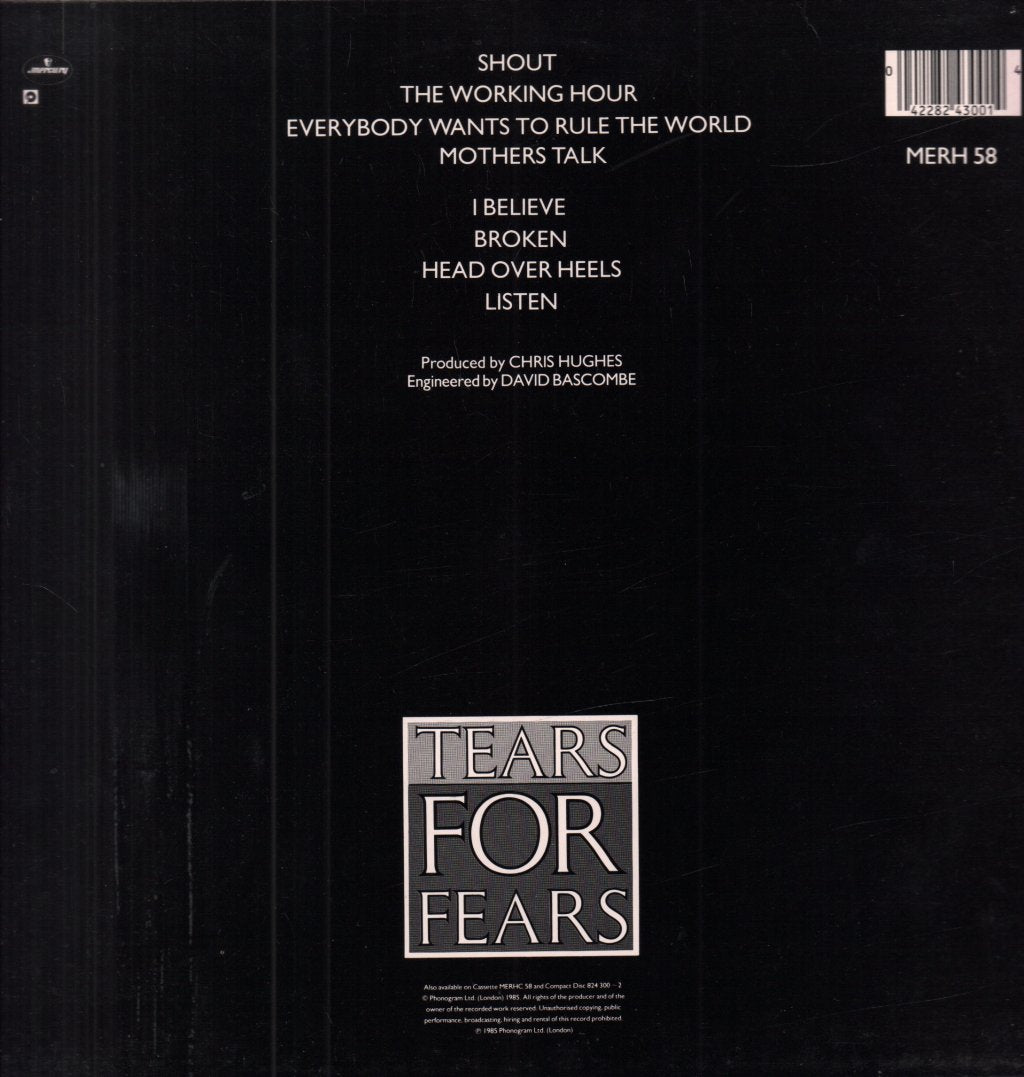 Tears For Fears - Songs From The Big Chair - Lp