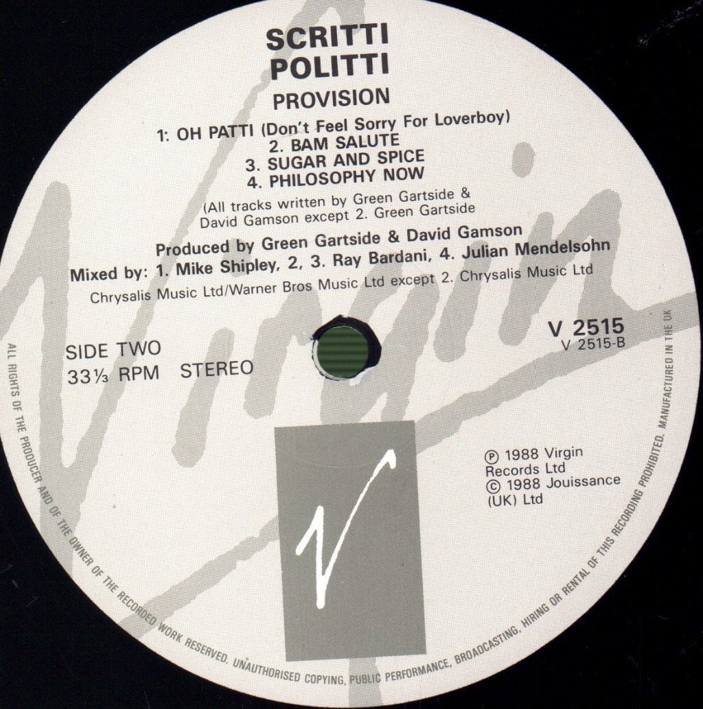 Scritti Politti - Provision - Lp