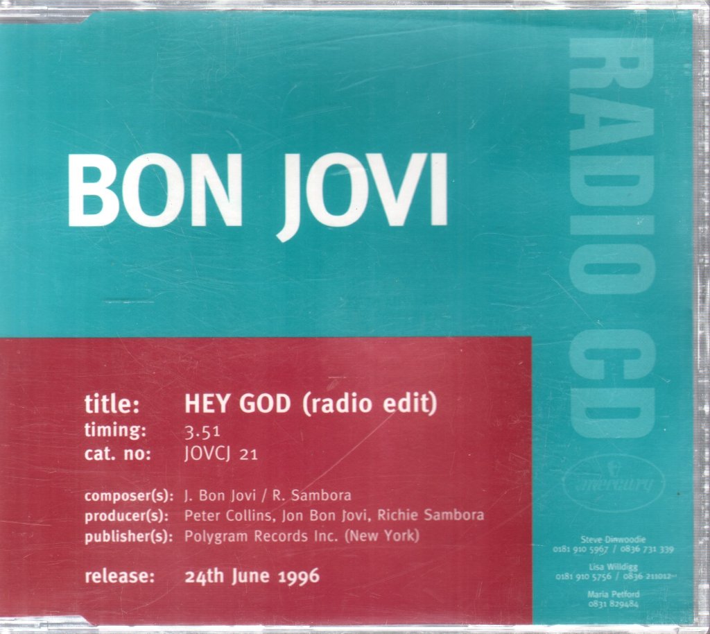 Bon Jovi - Hey God - Cd